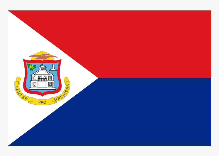 Sx Sint Maarten Dutch Part Flag Icon - Sint Maarten Flag Map, HD Png Download