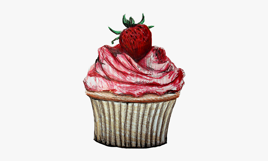 Cute Cupcakes Drawing Clip Art Image - Cute Cupcake Drawing Transparent Background, HD Png Download