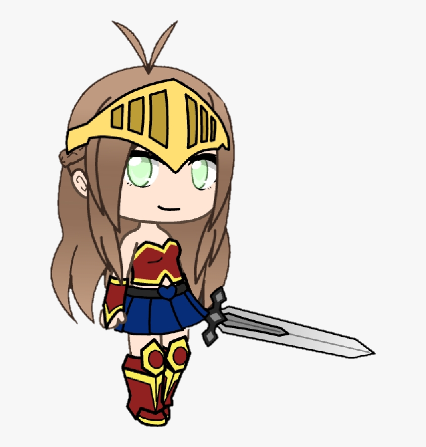 #png #wonderwoman #gachalife #personnage #marvel #justiceleague - Wonder Woman Gacha Life, Transparent Png