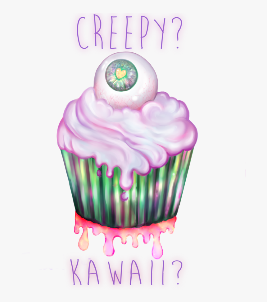 Eye Clipart Cupcake - Cupcake Creepy, HD Png Download
