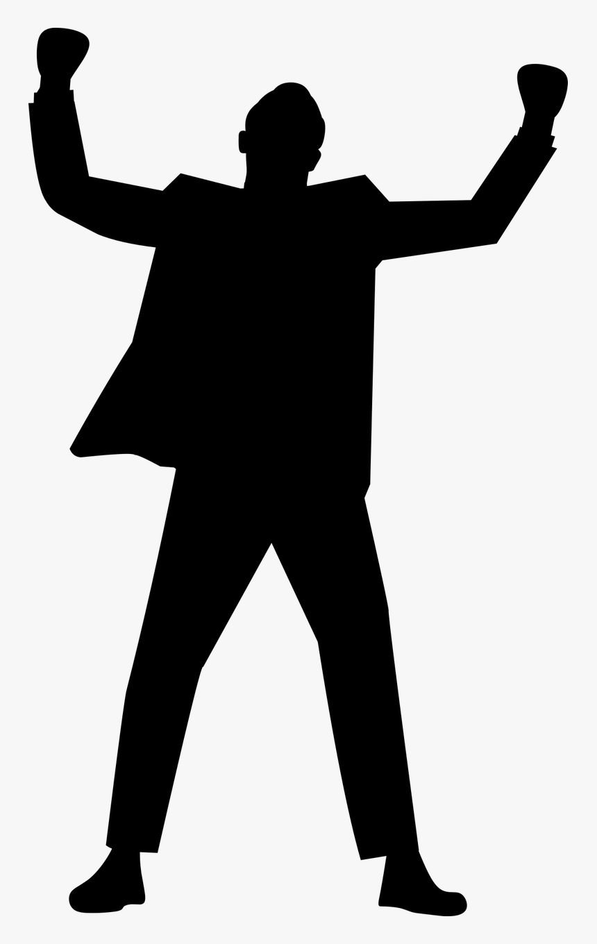 Silhouette Businessman Arms Free Picture - Body Language Png, Transparent Png