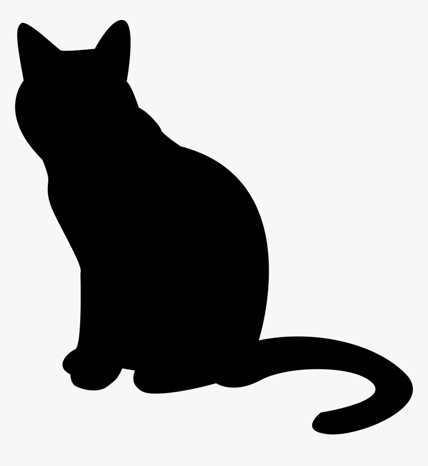 Cat Silhouette - Cat Clipart Silhouette, HD Png Download