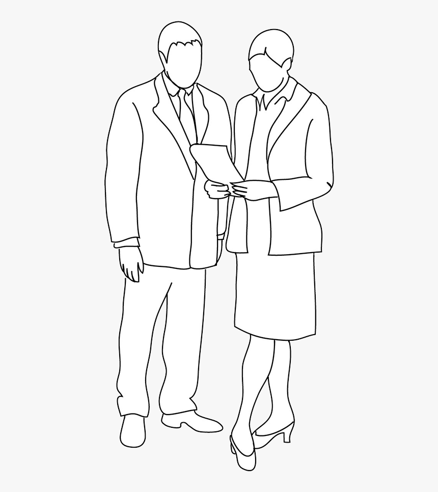 Business Man And Business Woman - Business Man White Silhouette Png, Transparent Png