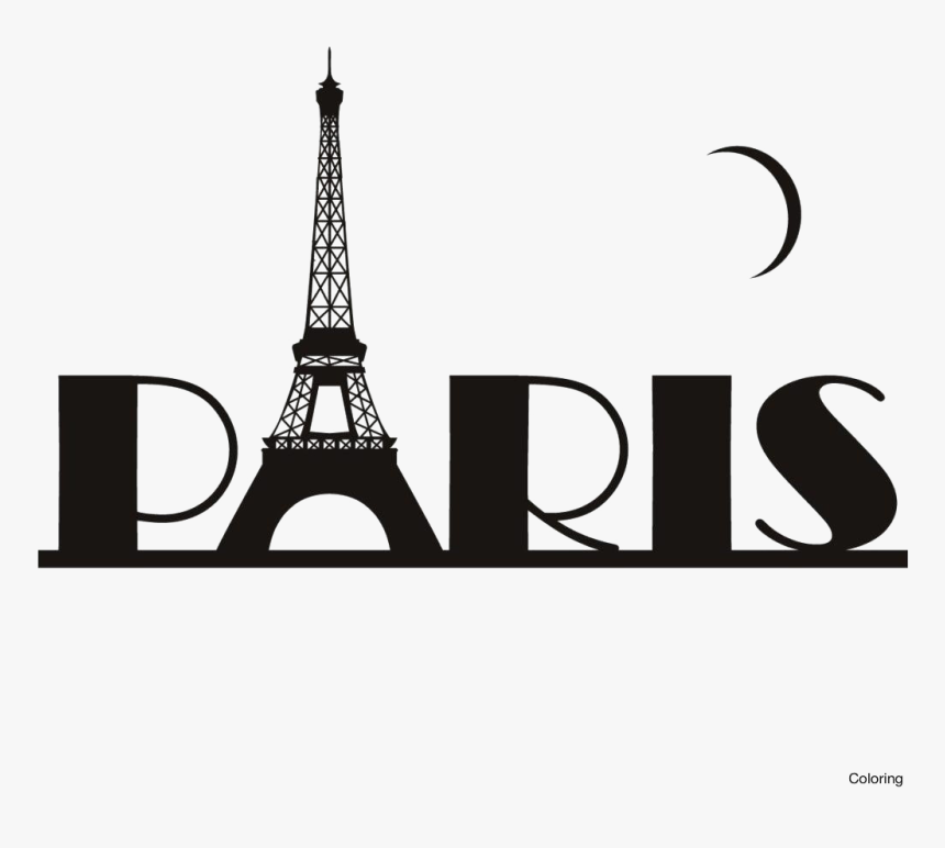 Eiffel Tower Silhouette Transparent - Silhouette Eiffel Tower Png, Png Download