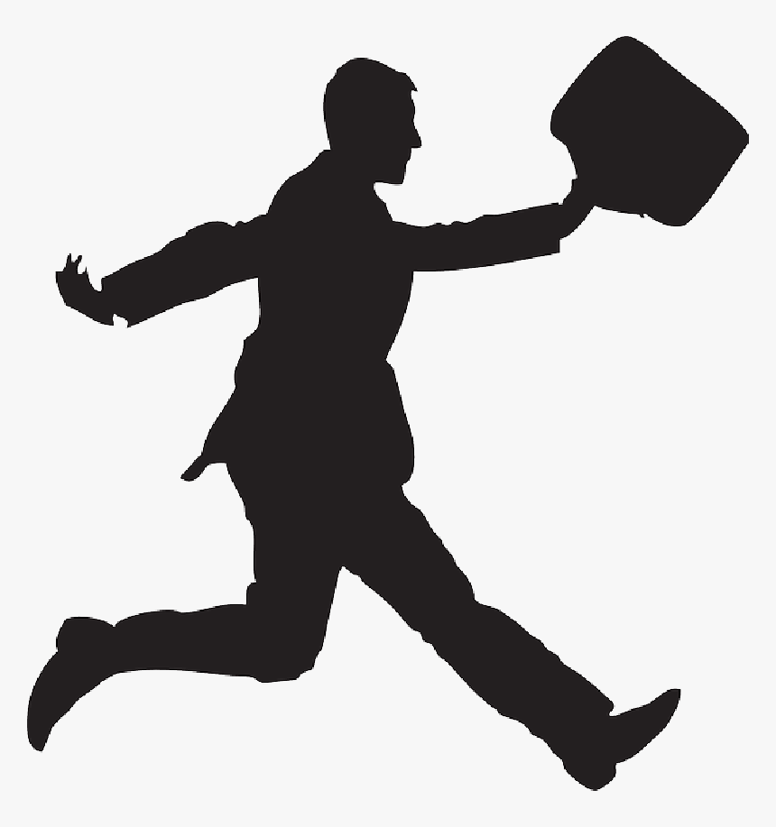 Transparent Limousine Clipart - Businessman Walking With Briefcase Silhouette, HD Png Download