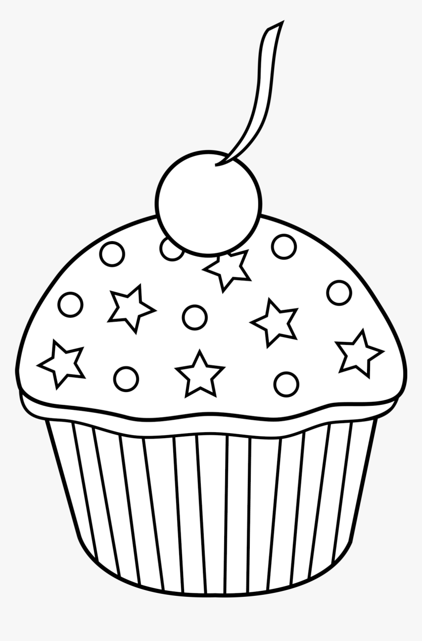 Cupcake Clipart Black And White, HD Png Download