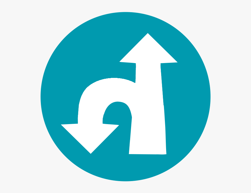 U-turn Left Straight Ahead - Youtube Logo Blue Png, Transparent Png