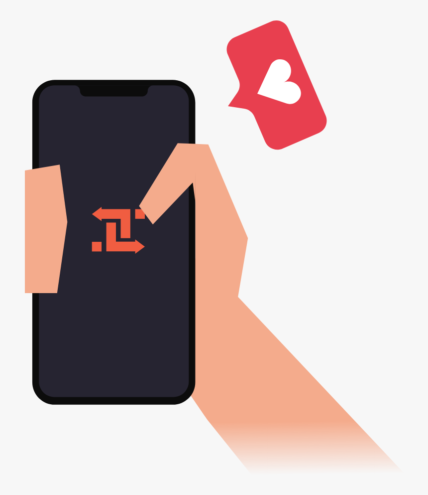 Holding Phone - Smartphone, HD Png Download