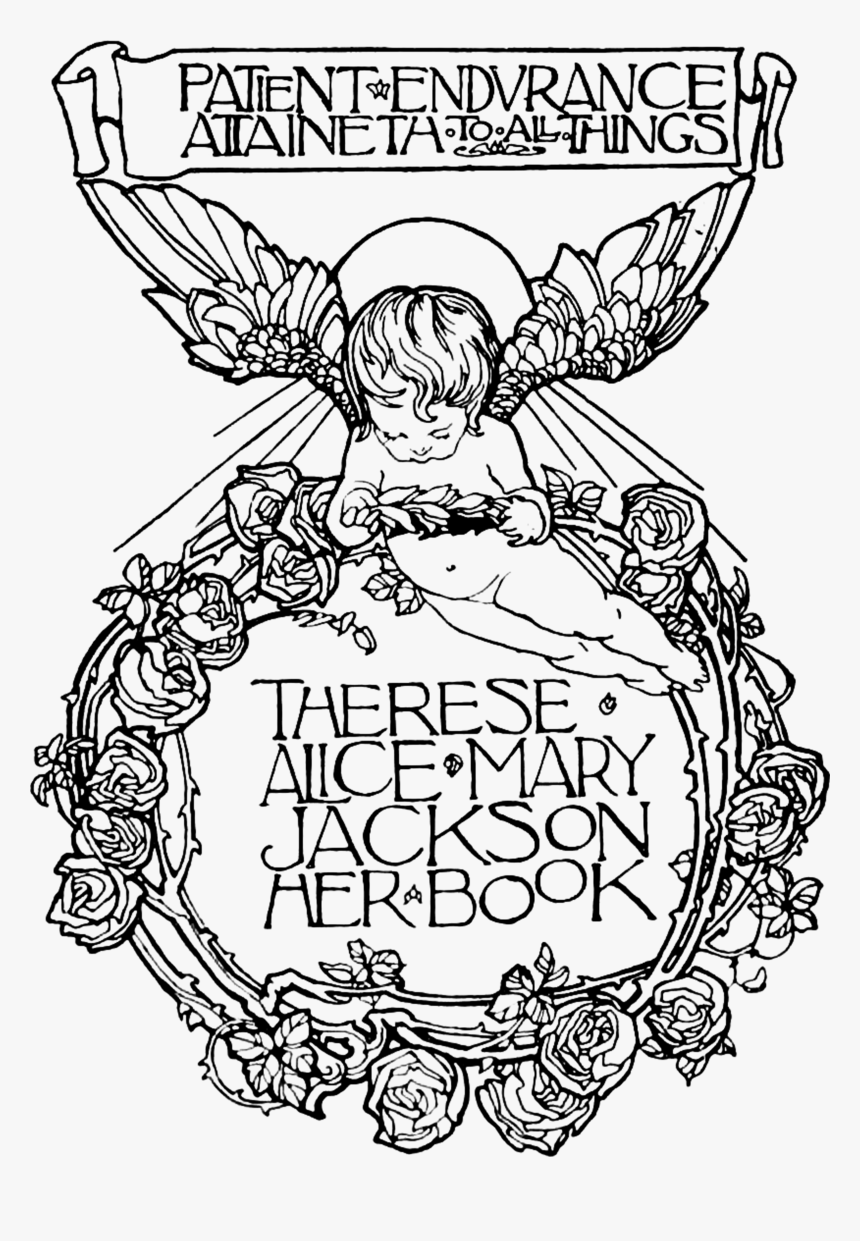 Png Cherub Rose Wreath Ex Libris, Transparent Png