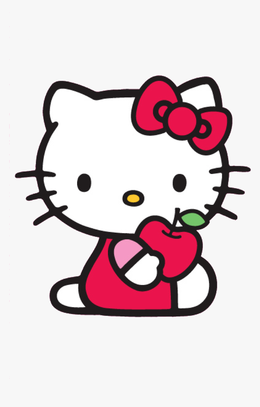 Borders Images And Backgrounds - Hello Kitty With Apple, HD Png Download