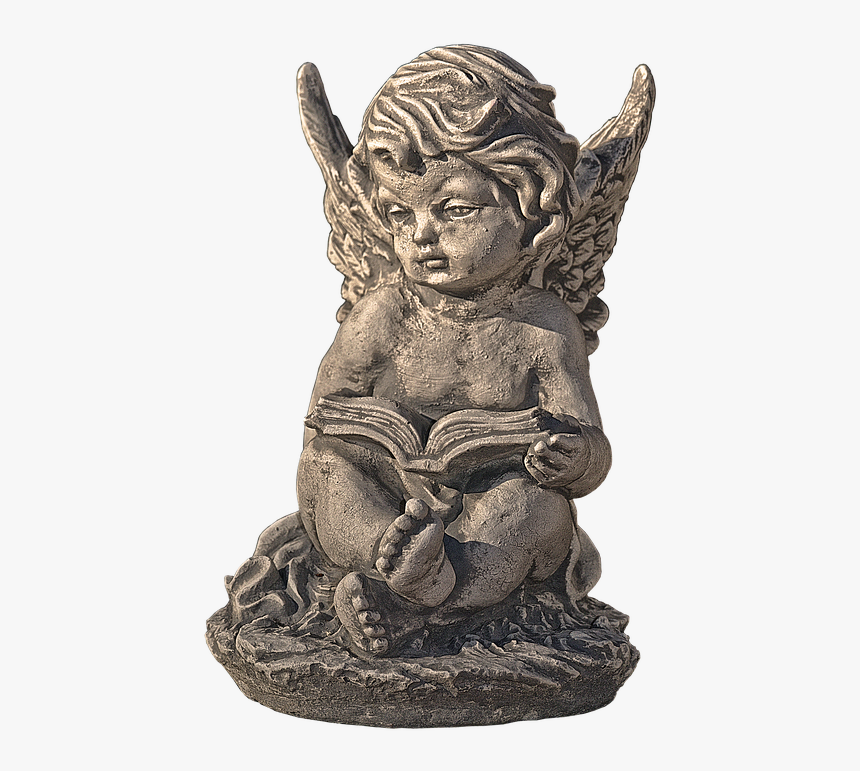 Figure, Angel, Cherub, Wing, Female, Thoughtful - Bronze Sculpture, HD Png Download