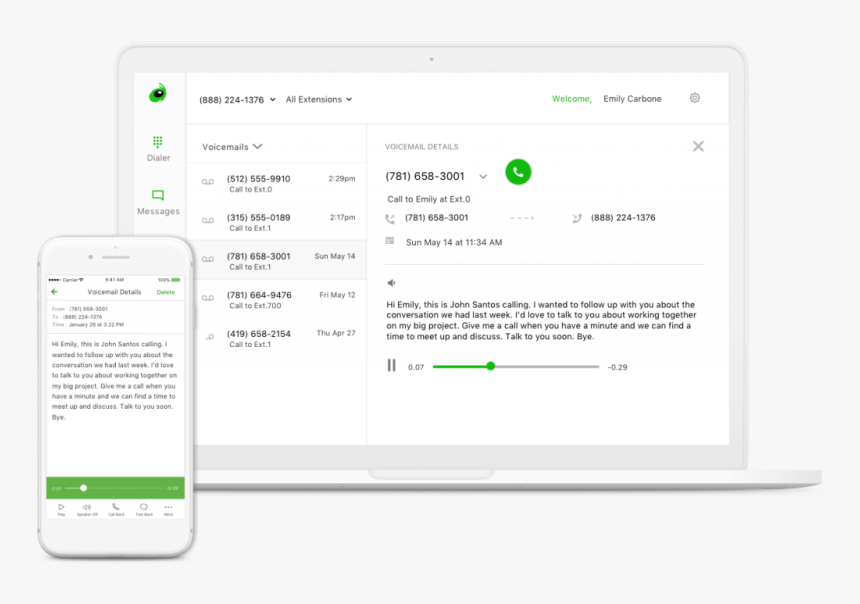 Voicemail Transcription Email, HD Png Download