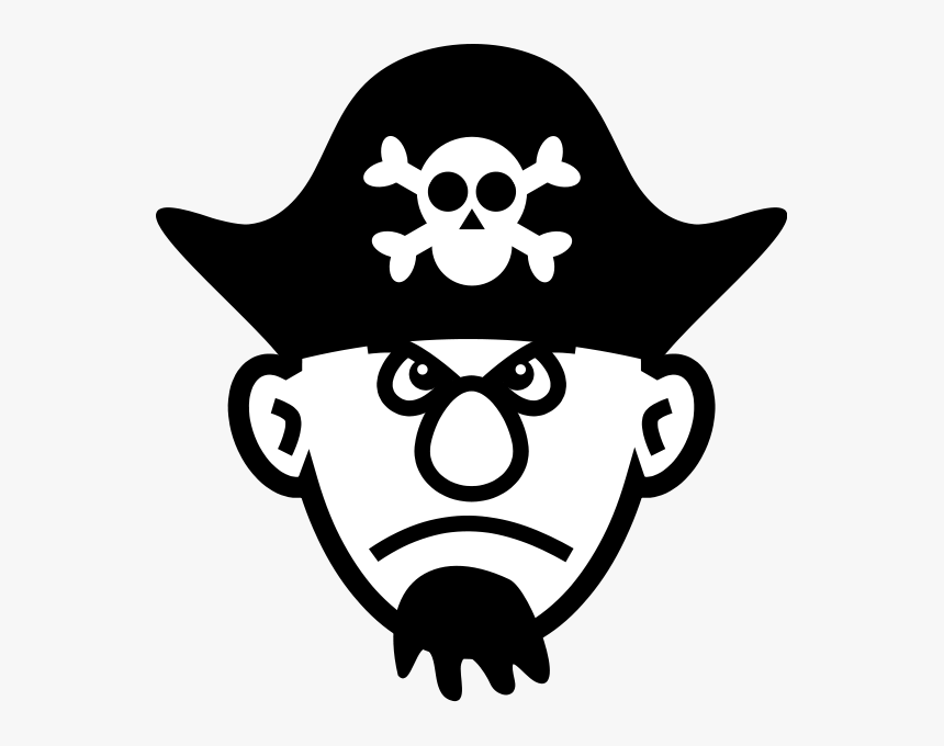 Angry Young Pirate Svg Clip Arts - Pirates Hat Clipart, HD Png Download