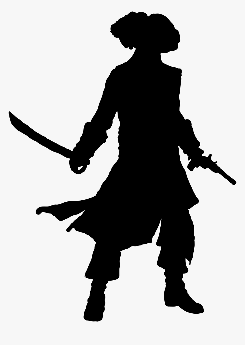 Download For Free Pirate Png Image Without Background - Silhouette Of A Pirate, Transparent Png