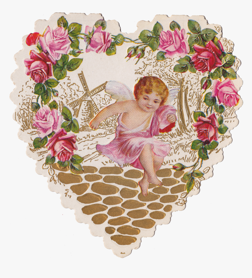 Diecutheartcherub Wingsofwhimsy - Transparent Background Flower Frame Png, Png Download