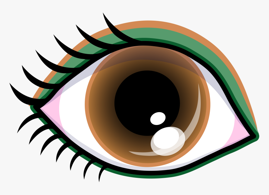 Brown Clip Art Panda - Green Eyes Clipart, HD Png Download