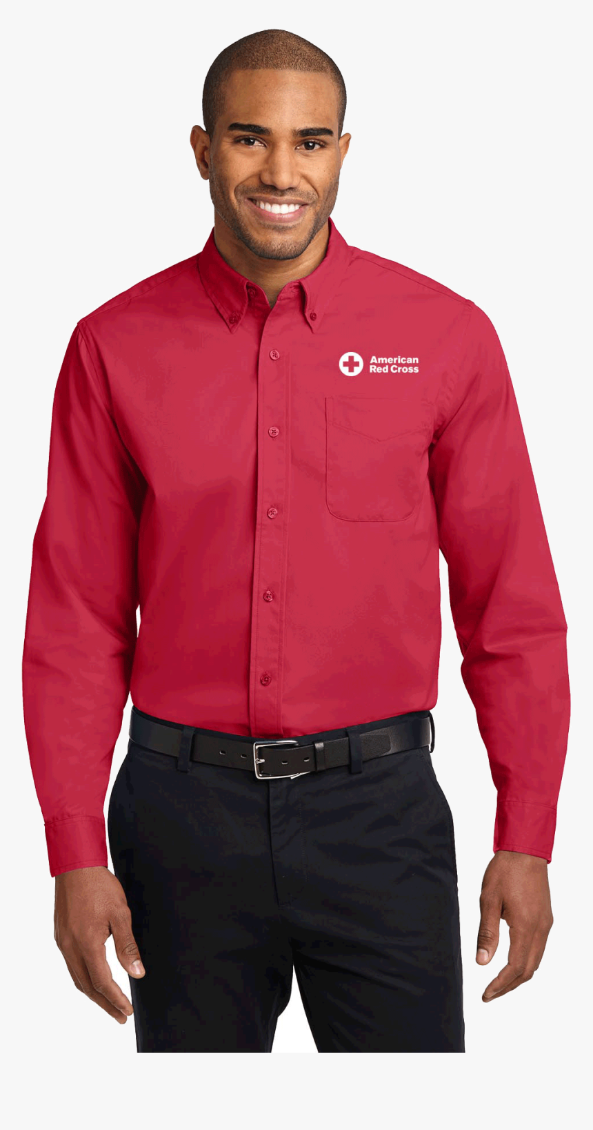 Men S Button Down Oxford Dress Shirt With American - Wt White Collegiate Academy, HD Png Download