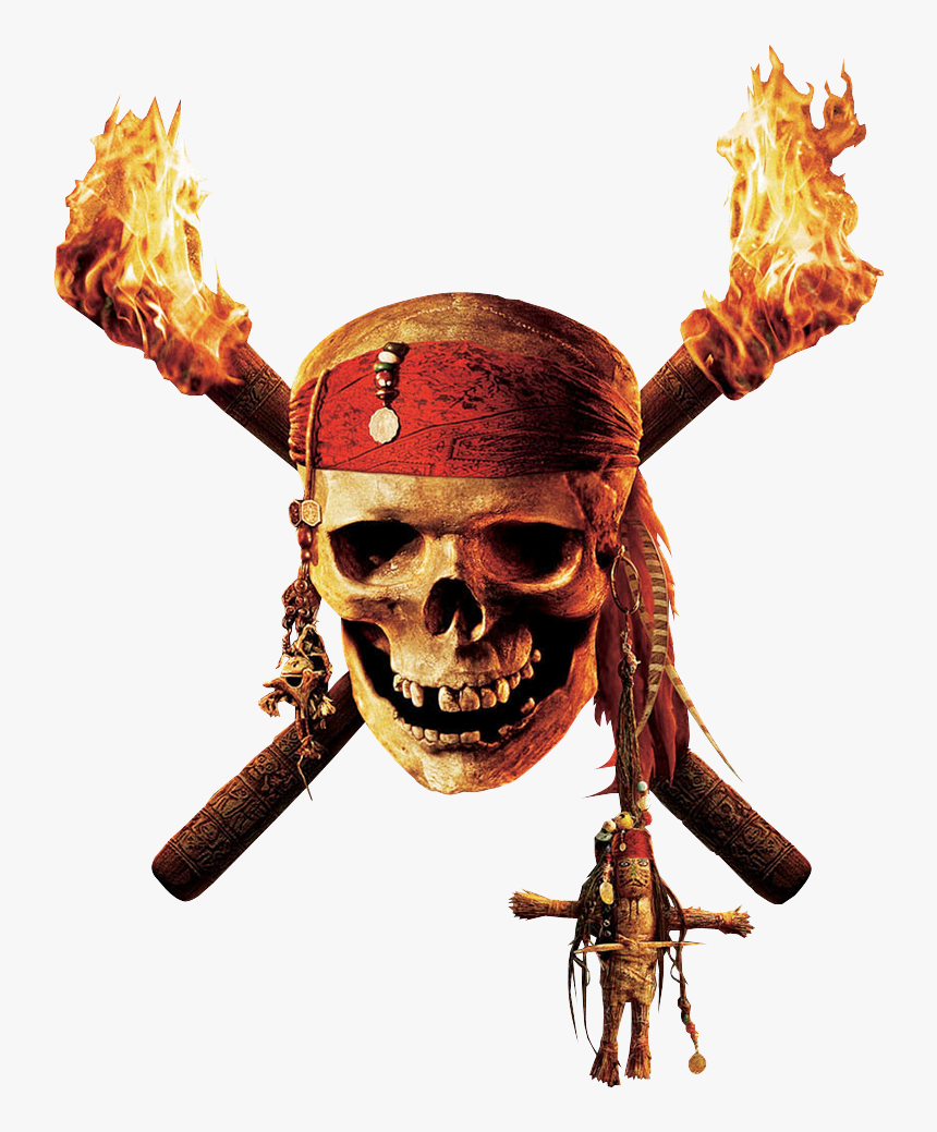 Pirate Skull Png Image - Pirates Of The Caribbean Dead Man's Chest Logo, Transparent Png