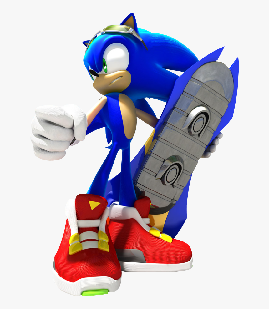 Sonic Riders Sonic Model - Sonic In Sonic Riders, HD Png Download