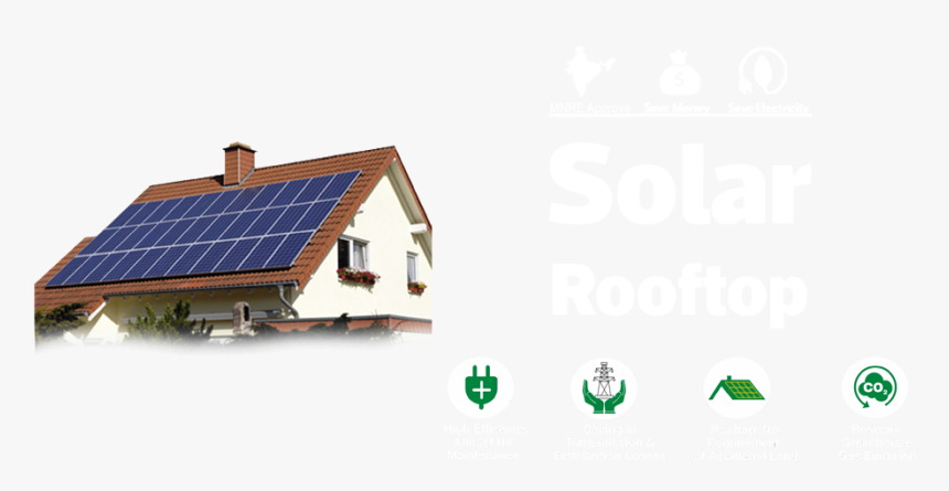 Solar Electric Systems, Rooftop System For Small Home, - Solar Rooftop System Png, Transparent Png