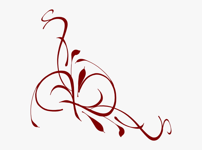 Swirls Clipart Coral - Vine Clip Art, HD Png Download