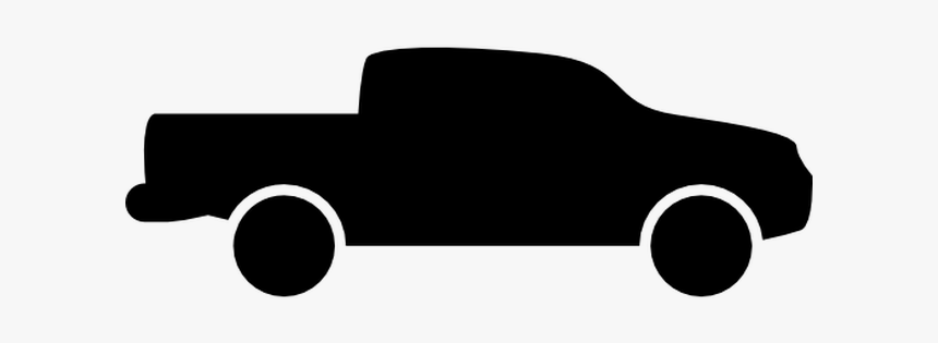 Car Pickup Truck Vehicle Flatbed Truck - Simple Truck Silhouette, HD Png Download