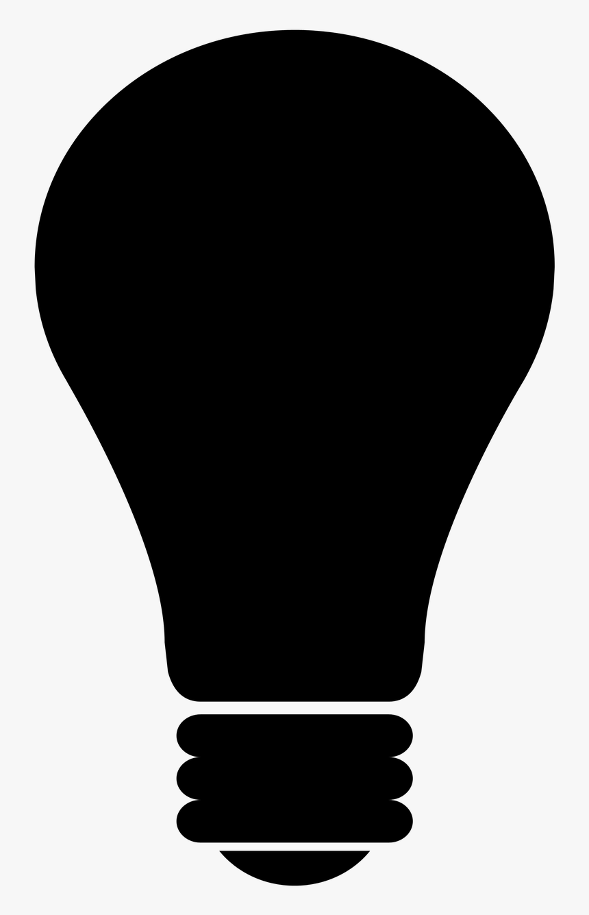 Illustration Light Bulb Light Icon Silhouette - Lightbulb Silhouette, HD Png Download