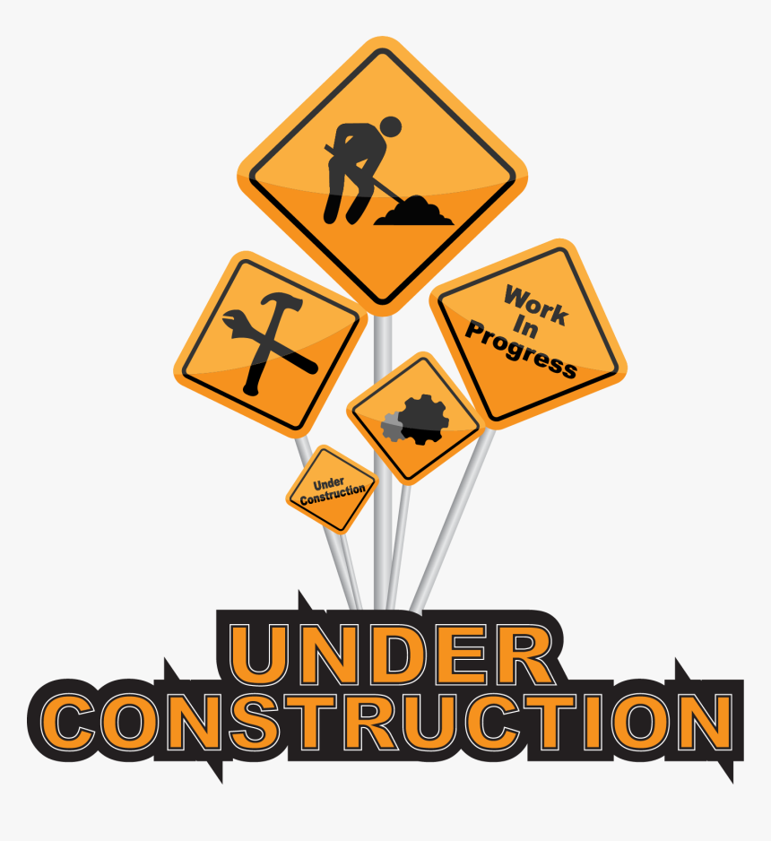 Under Construction Board Orange, HD Png Download