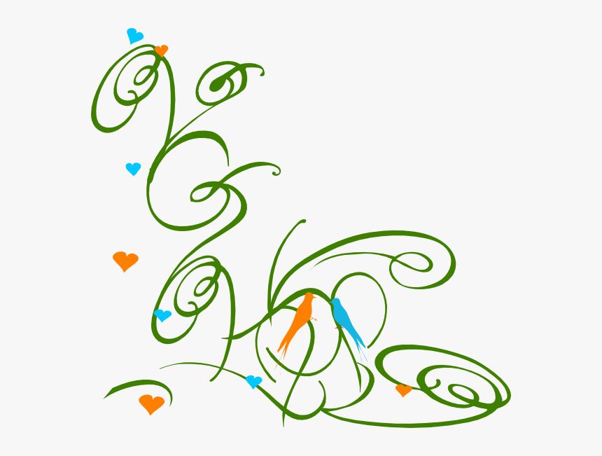 How To Set Use Decorative Swirl Green Clipart - Wedding Page Borders Clipart, HD Png Download