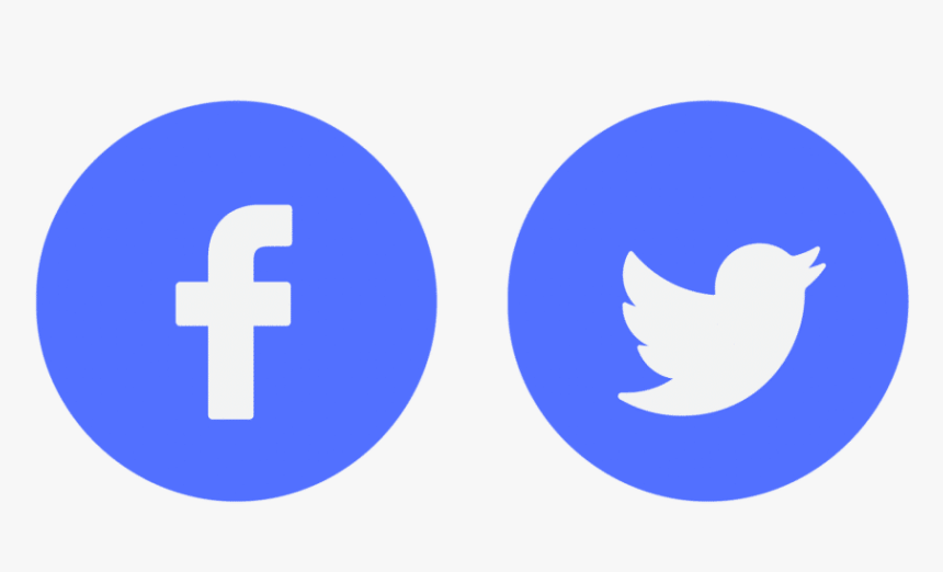 Icons Facebook Twitter - Facebook And Twitter Icon Png, Transparent Png