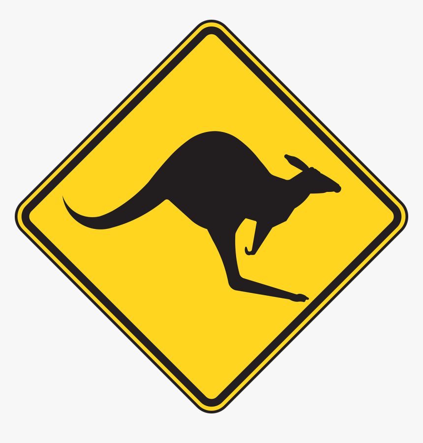Clip Art A Windy Road - Kangaroo Sign, HD Png Download