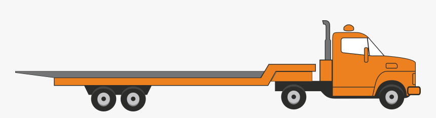 Clipart Tow Truck - Flat Bed Truck Clipart, HD Png Download