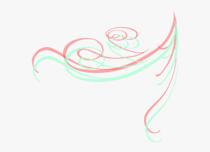 Coral And Teal Border, HD Png Download