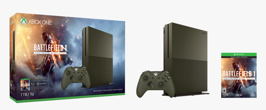 Xbox One S Battlefield 1 Special Edition Bundle - Xbox One S Battlefield 1 Bundle, HD Png Download