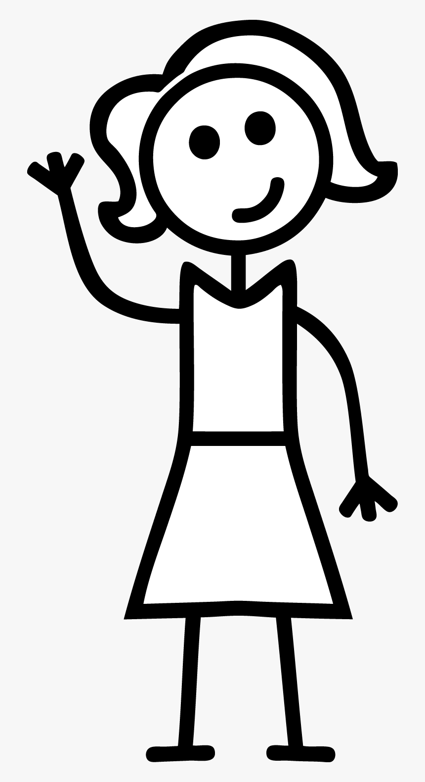 Transparent Stick Figure Png - Girl Stick Figure Png, Png Download