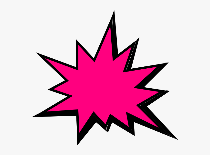 Pink Comic Pow Clip Art At Clker - Pow Comic Clipart, HD Png Download