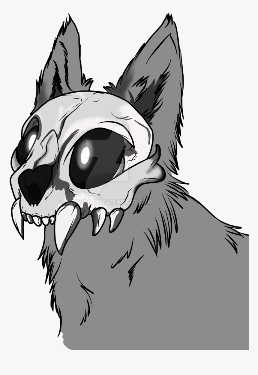 Day 15 Cat Skull Thing By Korydile-dal5lo0 - Cat With Skull Face, HD Png Download