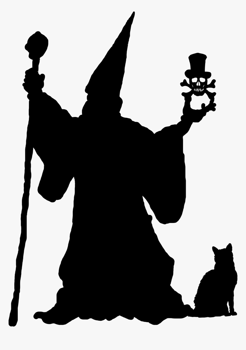 Wizard Silhouette Png, Transparent Png