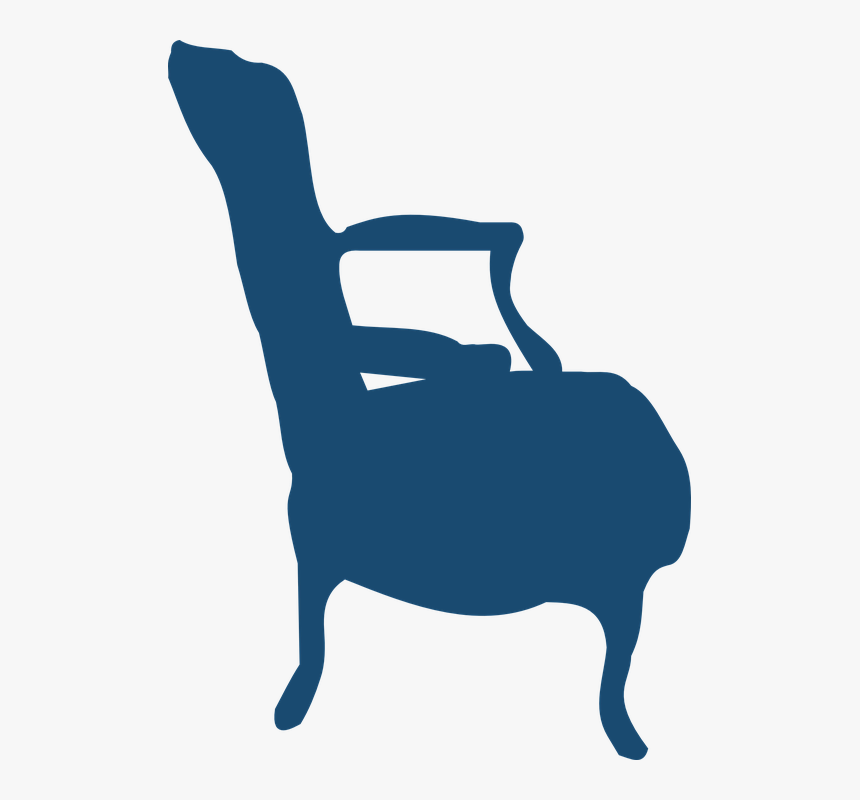 Sillón, Muebles, Silueta, Sentarse, Azul - Armchair Silhouette, HD Png Download
