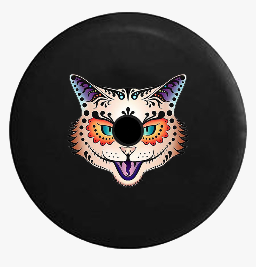 Day Of The Dead Sugar Skull Cat, HD Png Download
