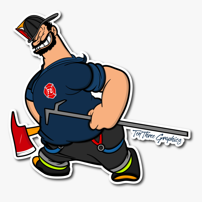 Transparent Fireman Hat Png - Popeye Firefighter, Png Download
