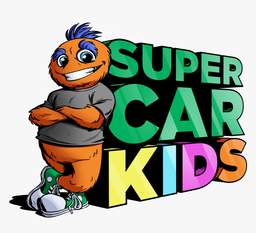 Super Car Kid Logo - Cartoon, HD Png Download
