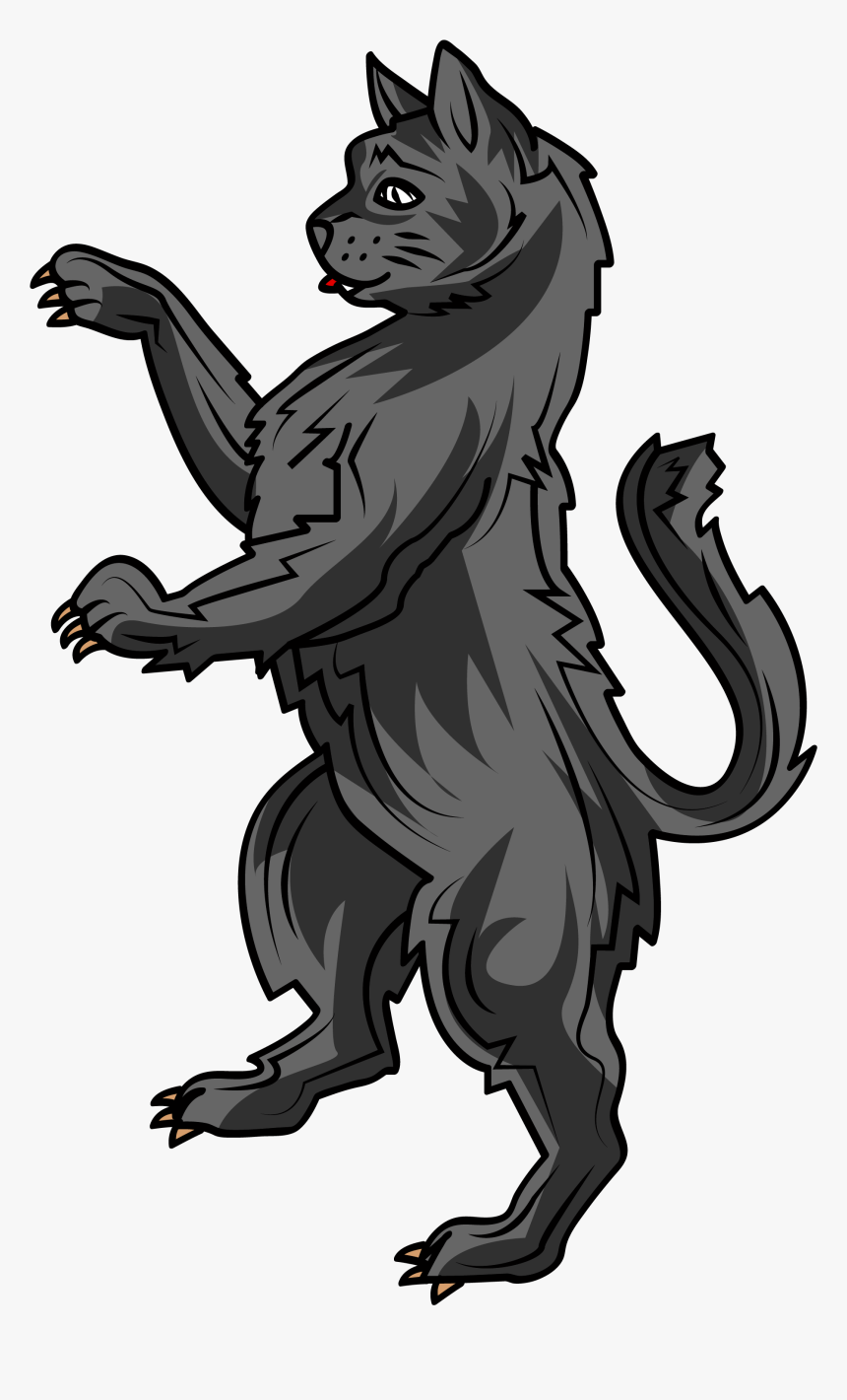 Cat - Coat Of Arms With Cat, HD Png Download