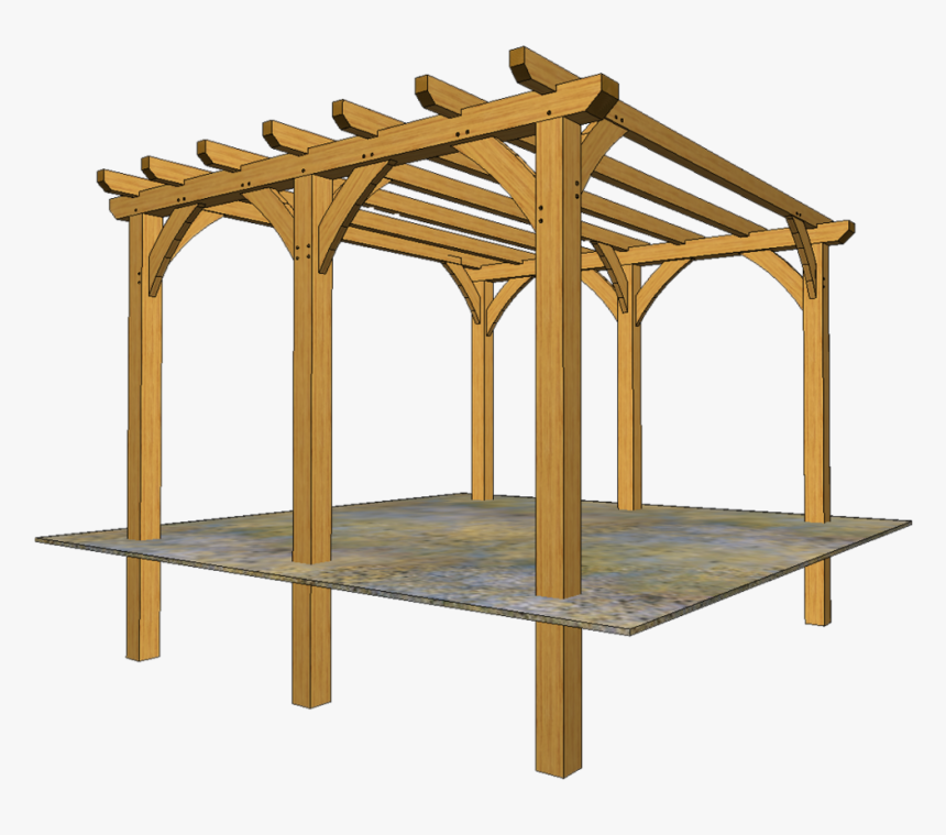 Oak Pergola 3d1 - Gazebo, HD Png Download