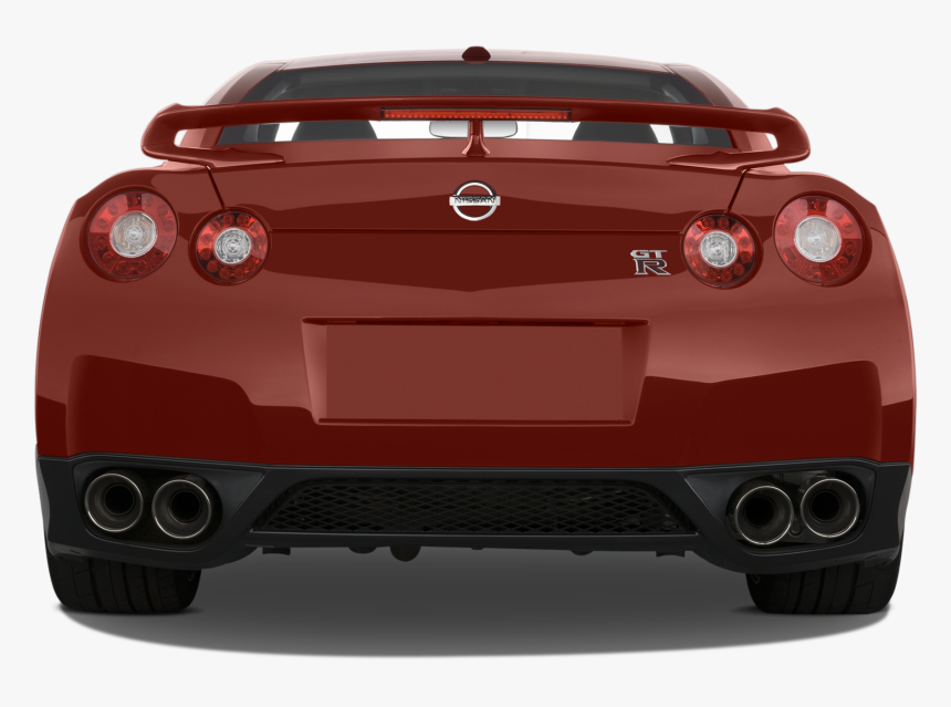 Land Car,automotive Design,nissan Gt-r,red,bumper,exhaust - Nissan Gtr Back View, HD Png Download