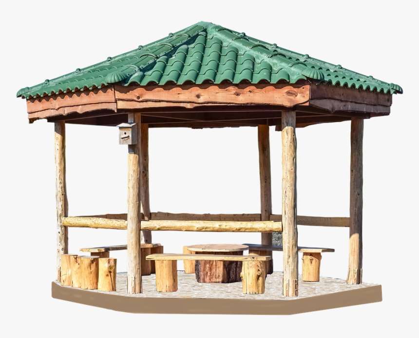 Pavilion, Hut, Garden, Party, Green, Woodhouse - Hut In Garden, HD Png Download