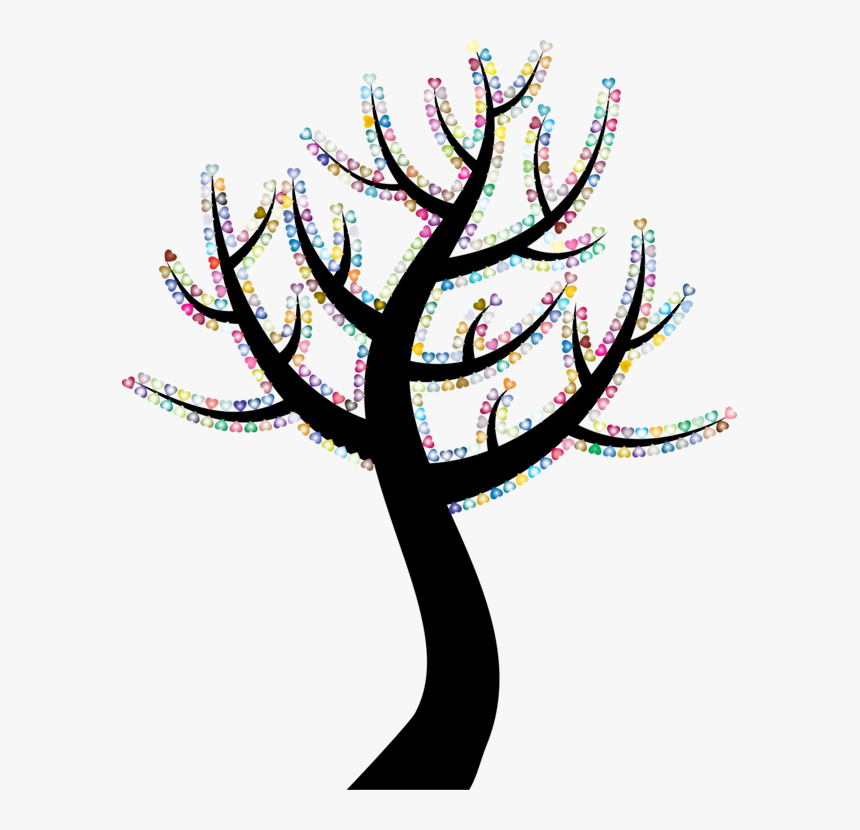 Transparent Branch Clipart - Colorful Tree Png Clipart, Png Download