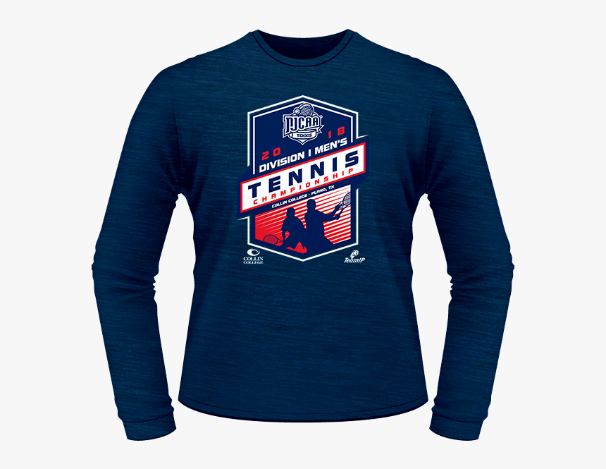 2018 Njcaa Men S Tennis Di National Championship Navy - Long-sleeved T-shirt, HD Png Download