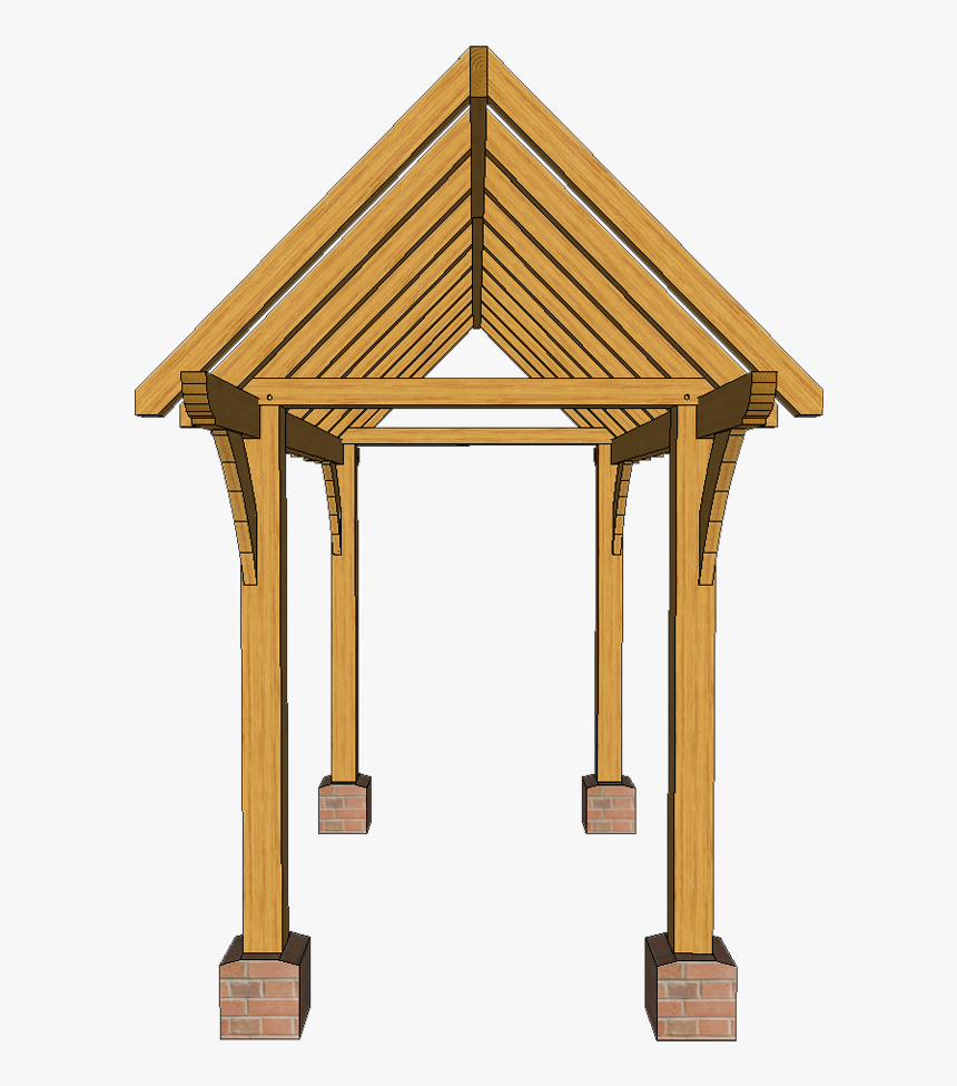 N1 4 Post Pergola 3d1 Edited-1 - Gazebo, HD Png Download