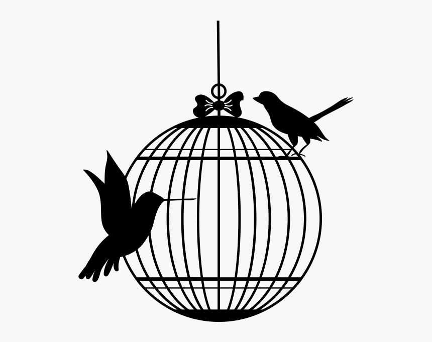 Silueta Jaula De Pajaros , Png Download - Cage Silhouette, Transparent Png